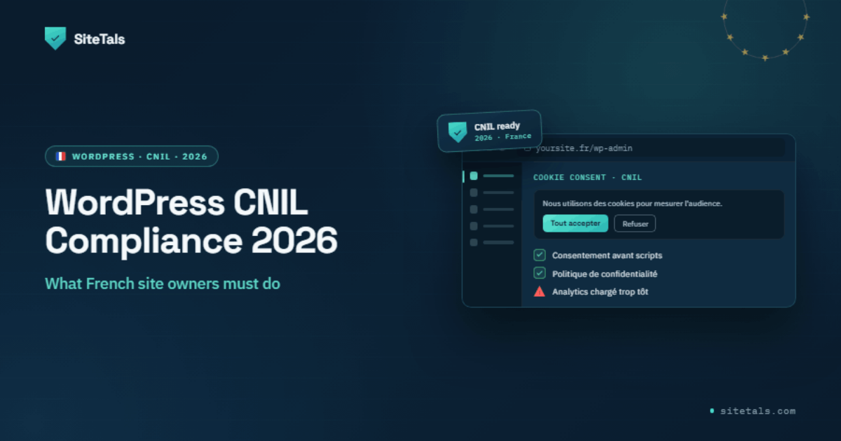 WordPress CNIL Compliance 2026